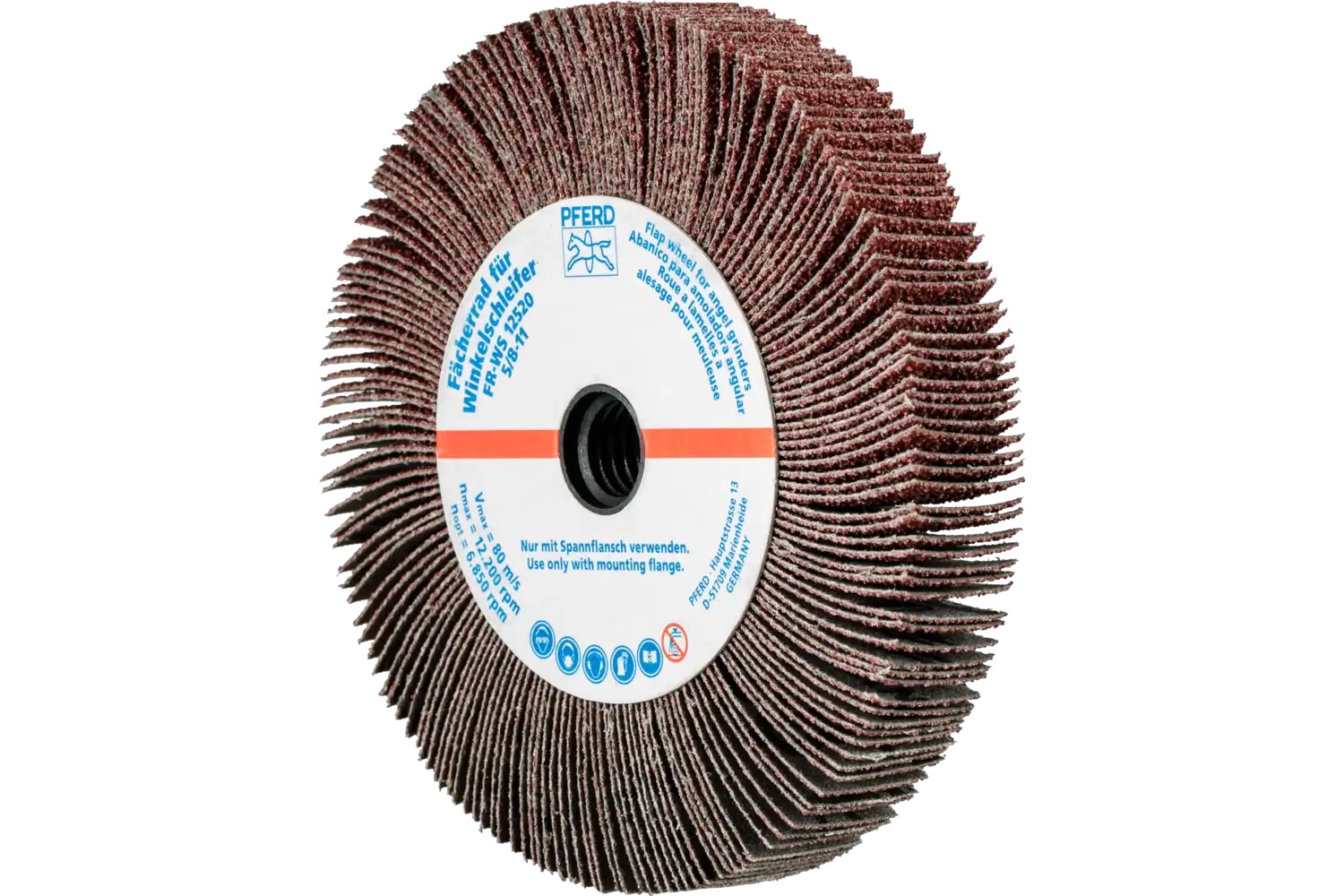 Picture of Pferd Angle Grinder Flap Wheel, 5" X 3/4 X 5/8-11, 40 Grit, Aluminum Oxide